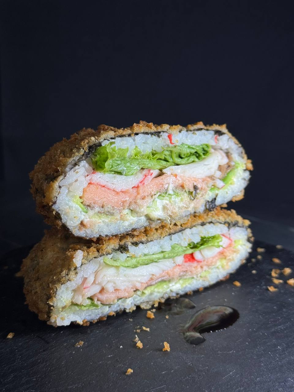 Sushi-burger laks-røget